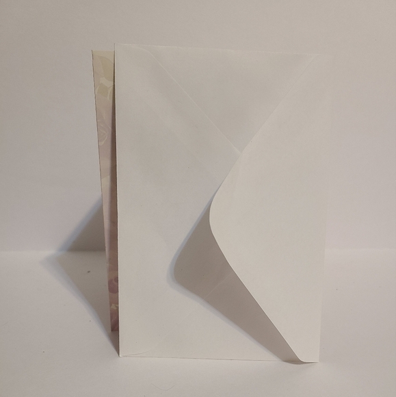 Vintage Pink Rose Floral Pattern Congratulations Wedding Card - Picture 5 of 5